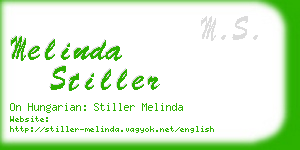 melinda stiller business card